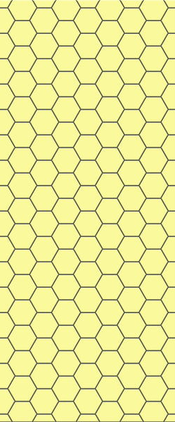 Yellow Hexagon Tile Acrylic Wall Panel 2440mm x 1220mm (3mm Thick) - CladdTech