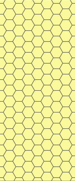 Yellow Hexagon Tile Acrylic Wall Panel 2440mm x 1220mm (3mm Thick) - CladdTech