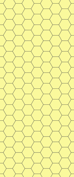 Yellow Hexagon Tile Acrylic Wall Panel 2440mm x 1220mm (3mm Thick) - CladdTech