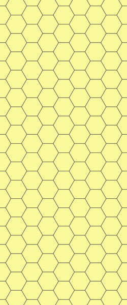 Yellow Hexagon Tile Acrylic Wall Panel 2440mm x 1220mm (3mm Thick) - CladdTech