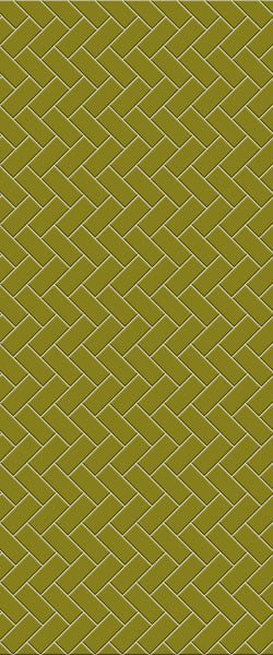 Yellow Diagonal Herringbone Tile Acrylic Shower Wall Panel 2440mm x 1220mm (3mm Thick) - CladdTech