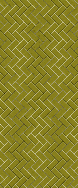 Yellow Diagonal Herringbone Tile Acrylic Shower Wall Panel 2440mm x 1220mm (3mm Thick) - CladdTech