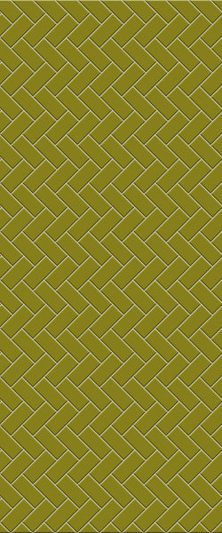 Yellow Diagonal Herringbone Tile Acrylic Shower Wall Panel 2440mm x 1220mm (3mm Thick) - CladdTech