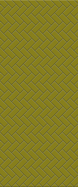 Yellow Diagonal Herringbone Tile Acrylic Shower Wall Panel 2440mm x 1220mm (3mm Thick) - CladdTech