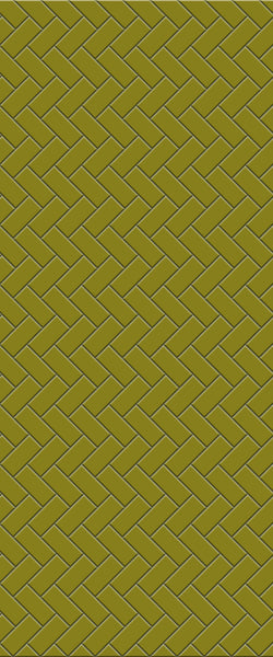 Yellow Diagonal Herringbone Tile Acrylic Shower Wall Panel 2440mm x 1220mm (3mm Thick) - CladdTech