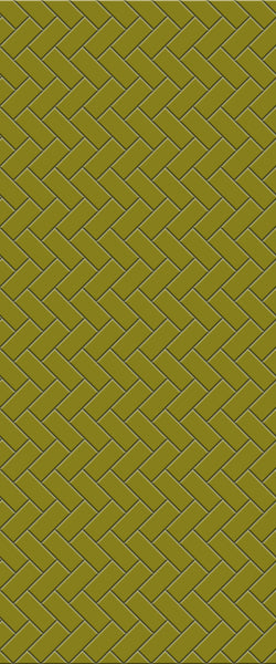 Yellow Diagonal Herringbone Tile Acrylic Shower Wall Panel 2440mm x 1220mm (3mm Thick) - CladdTech