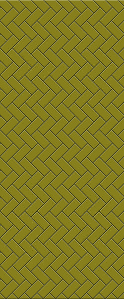 Yellow Diagonal Herringbone Tile Acrylic Shower Wall Panel 2440mm x 1220mm (3mm Thick) - CladdTech