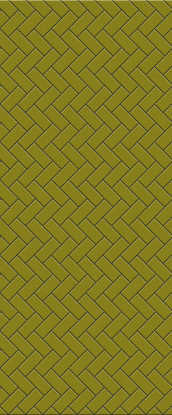 Yellow Diagonal Herringbone Tile Acrylic Shower Wall Panel 2440mm x 1220mm (3mm Thick) - CladdTech