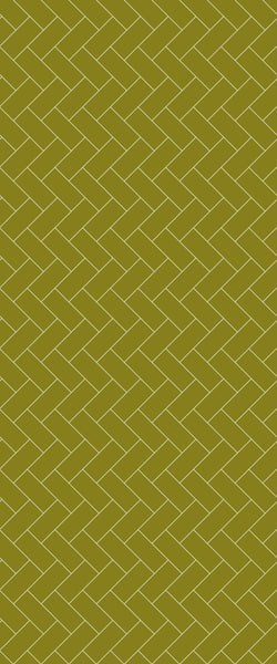Yellow Diagonal Herringbone Tile Acrylic Shower Wall Panel 2440mm x 1220mm (3mm Thick) - CladdTech