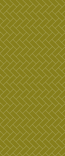 Yellow Diagonal Herringbone Tile Acrylic Shower Wall Panel 2440mm x 1220mm (3mm Thick) - CladdTech