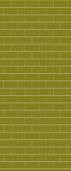 Yellow Subway Tile Acrylic Shower Wall Panel 2440mm x 1220mm ( 3mm Thick) - CladdTech