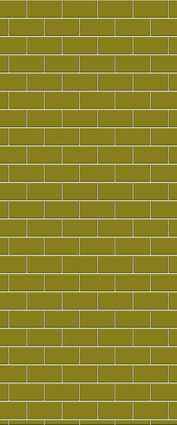 Yellow Subway Tile Acrylic Shower Wall Panel 2440mm x 1220mm ( 3mm Thick) - CladdTech