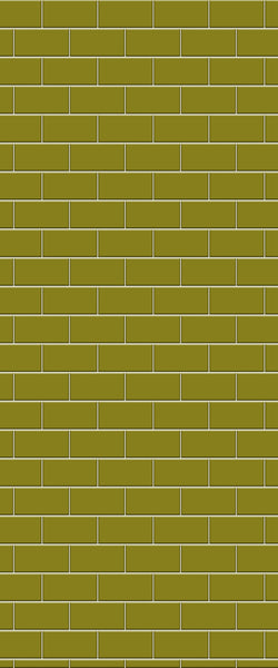 Yellow Subway Tile Acrylic Shower Wall Panel 2440mm x 1220mm ( 3mm Thick) - CladdTech