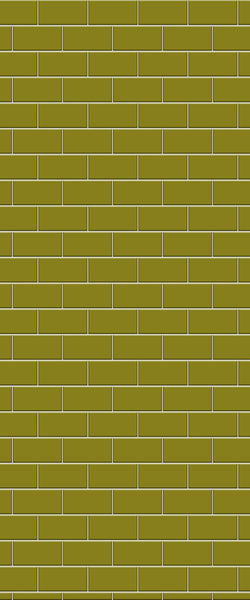 Yellow Subway Tile Acrylic Shower Wall Panel 2440mm x 1220mm ( 3mm Thick) - CladdTech