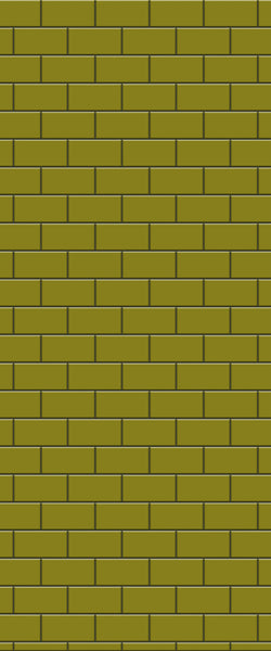 Yellow Subway Tile Acrylic Shower Wall Panel 2440mm x 1220mm ( 3mm Thick) - CladdTech