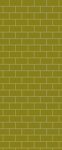 Yellow Subway Tile Acrylic Shower Wall Panel 2440mm x 1220mm ( 3mm Thick) - CladdTech