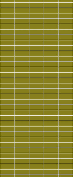 Yellow Horizontal Block Tile Acrylic Shower Panel 2440mm x 1220mm (3mm Thick) - CladdTech
