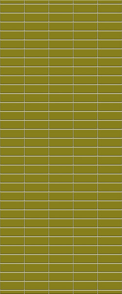 Yellow Horizontal Block Tile Acrylic Shower Panel 2440mm x 1220mm (3mm Thick) - CladdTech