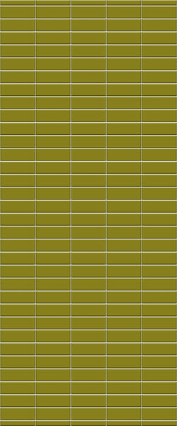 Yellow Horizontal Block Tile Acrylic Shower Panel 2440mm x 1220mm (3mm Thick) - CladdTech