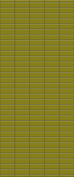 Yellow Horizontal Block Tile Acrylic Shower Panel 2440mm x 1220mm (3mm Thick) - CladdTech