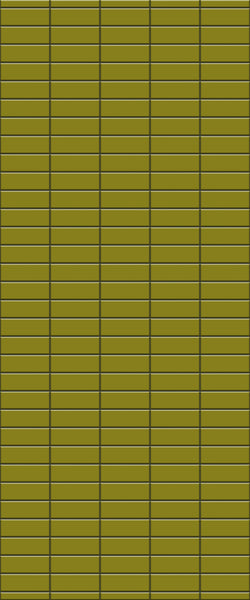 Yellow Horizontal Block Tile Acrylic Shower Panel 2440mm x 1220mm (3mm Thick) - CladdTech