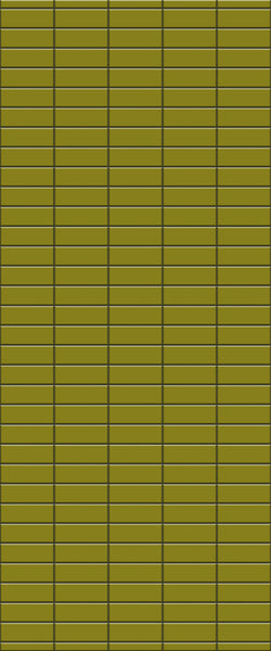 Yellow Horizontal Block Tile Acrylic Shower Panel 2440mm x 1220mm (3mm Thick) - CladdTech
