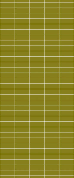 Yellow Horizontal Block Tile Acrylic Shower Panel 2440mm x 1220mm (3mm Thick) - CladdTech