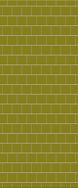 Yellow Large Square's Tile Acrylic Shower Wall Panel 2440mm x 1220mm ( 3mm Thick) - CladdTech
