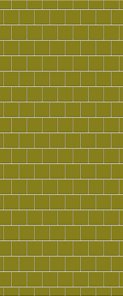 Yellow Large Square's Tile Acrylic Shower Wall Panel 2440mm x 1220mm ( 3mm Thick) - CladdTech