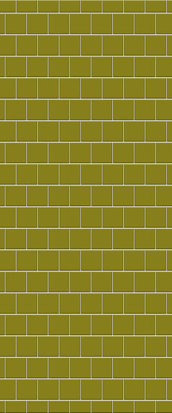 Yellow Large Square's Tile Acrylic Shower Wall Panel 2440mm x 1220mm ( 3mm Thick) - CladdTech