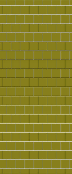 Yellow Large Square's Tile Acrylic Shower Wall Panel 2440mm x 1220mm ( 3mm Thick) - CladdTech