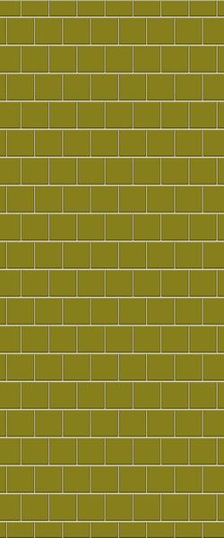 Yellow Large Square's Tile Acrylic Shower Wall Panel 2440mm x 1220mm ( 3mm Thick) - CladdTech