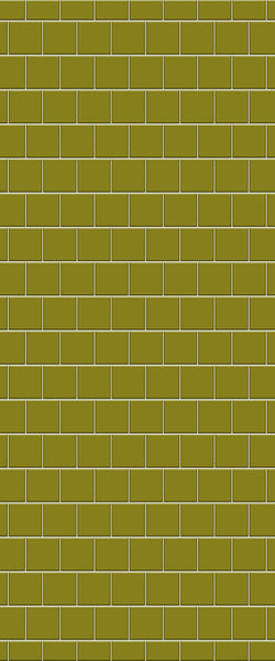 Yellow Large Square's Tile Acrylic Shower Wall Panel 2440mm x 1220mm ( 3mm Thick) - CladdTech