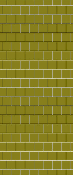 Yellow Large Square's Tile Acrylic Shower Wall Panel 2440mm x 1220mm ( 3mm Thick) - CladdTech