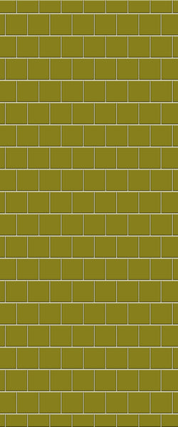 Yellow Large Square's Tile Acrylic Shower Wall Panel 2440mm x 1220mm ( 3mm Thick) - CladdTech