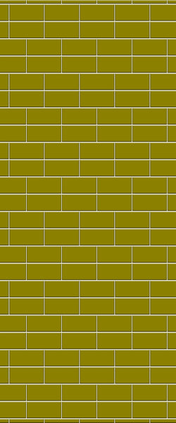Yellow Brickbond Tile Acrylic Shower Wall Panel 2440mm x 1220mm ( 3mm Thick) - CladdTech