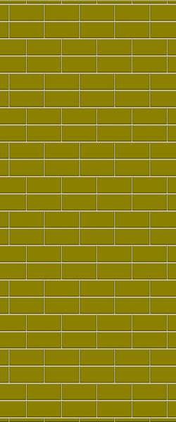 Yellow Brickbond Tile Acrylic Shower Wall Panel 2440mm x 1220mm ( 3mm Thick) - CladdTech