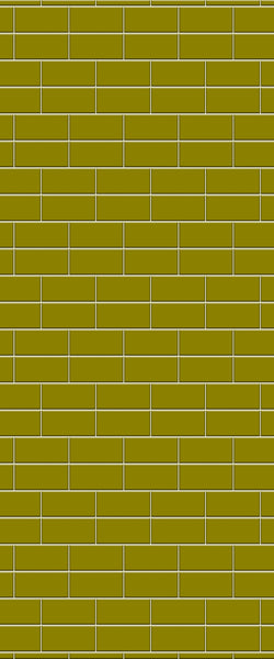 Yellow Brickbond Tile Acrylic Shower Wall Panel 2440mm x 1220mm ( 3mm Thick) - CladdTech