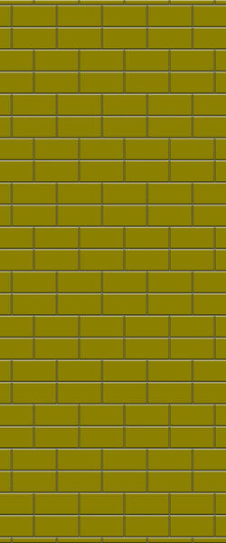Yellow Brickbond Tile Acrylic Shower Wall Panel 2440mm x 1220mm ( 3mm Thick) - CladdTech