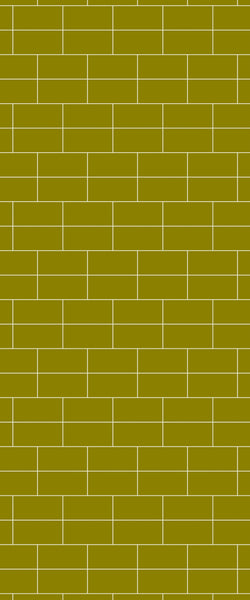 Yellow Brickbond Tile Acrylic Shower Wall Panel 2440mm x 1220mm ( 3mm Thick) - CladdTech