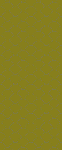 Yellow Fishscales Tile Acrylic Shower Panel 2440mm x 1220mm (3mm Thick) - CladdTech