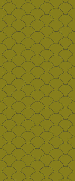 Yellow Fishscales Tile Acrylic Shower Panel 2440mm x 1220mm (3mm Thick) - CladdTech