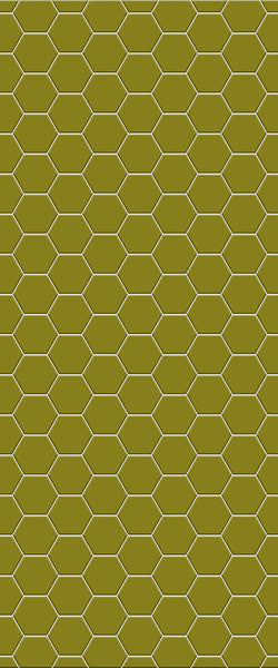 Yellow Hexagon Tile Acrylic Wall Panel 2440mm x 1220mm (3mm Thick) - CladdTech