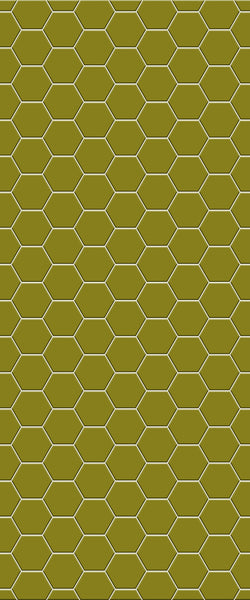 Yellow Hexagon Tile Acrylic Wall Panel 2440mm x 1220mm (3mm Thick) - CladdTech