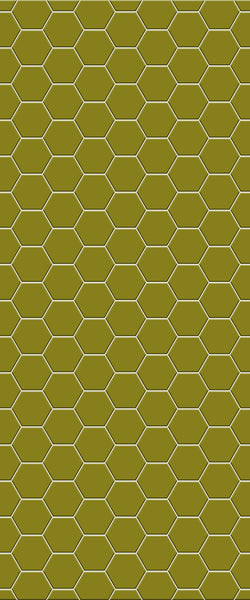 Yellow Hexagon Tile Acrylic Wall Panel 2440mm x 1220mm (3mm Thick) - CladdTech