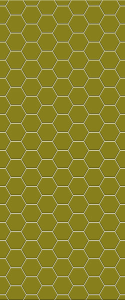 Yellow Hexagon Tile Acrylic Wall Panel 2440mm x 1220mm (3mm Thick) - CladdTech