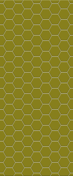 Yellow Hexagon Tile Acrylic Wall Panel 2440mm x 1220mm (3mm Thick) - CladdTech