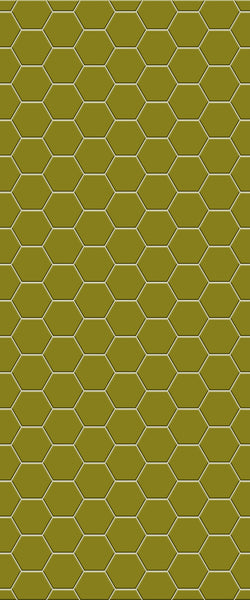 Yellow Hexagon Tile Acrylic Wall Panel 2440mm x 1220mm (3mm Thick) - CladdTech