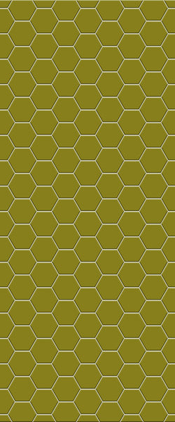 Yellow Hexagon Tile Acrylic Wall Panel 2440mm x 1220mm (3mm Thick) - CladdTech