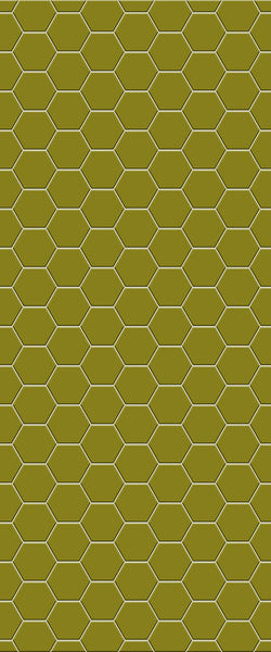 Yellow Hexagon Tile Acrylic Wall Panel 2440mm x 1220mm (3mm Thick) - CladdTech